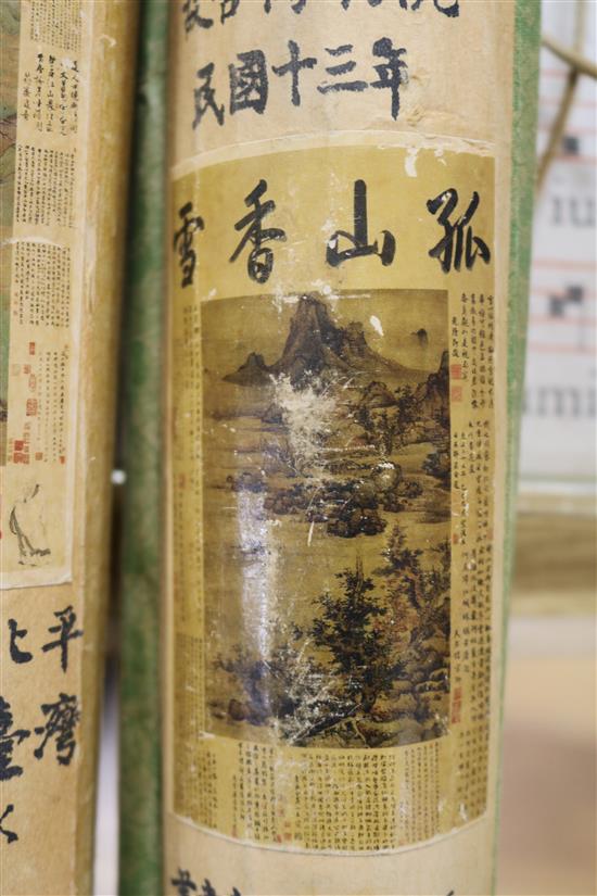 Eight Chinese scroll pictures